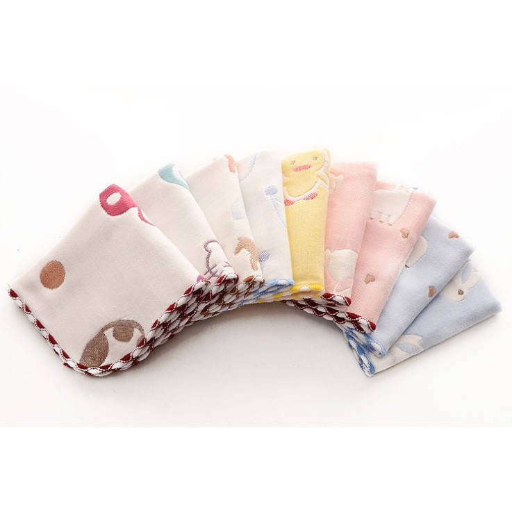 Khăn mặt cotton 6 lớp 25*25cm cho bé