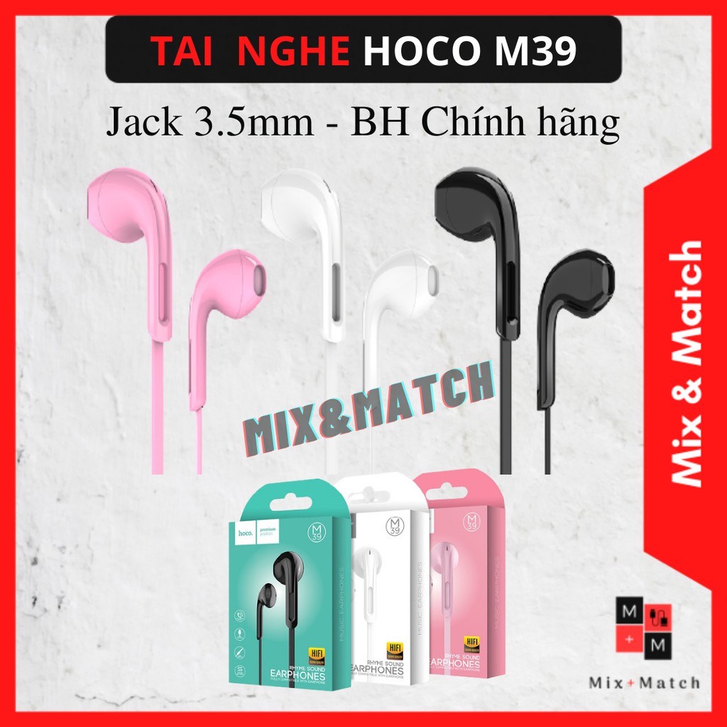 Tai nghe nhét tai Hoco M39 Super Bass chui cắm jack 3.5mm