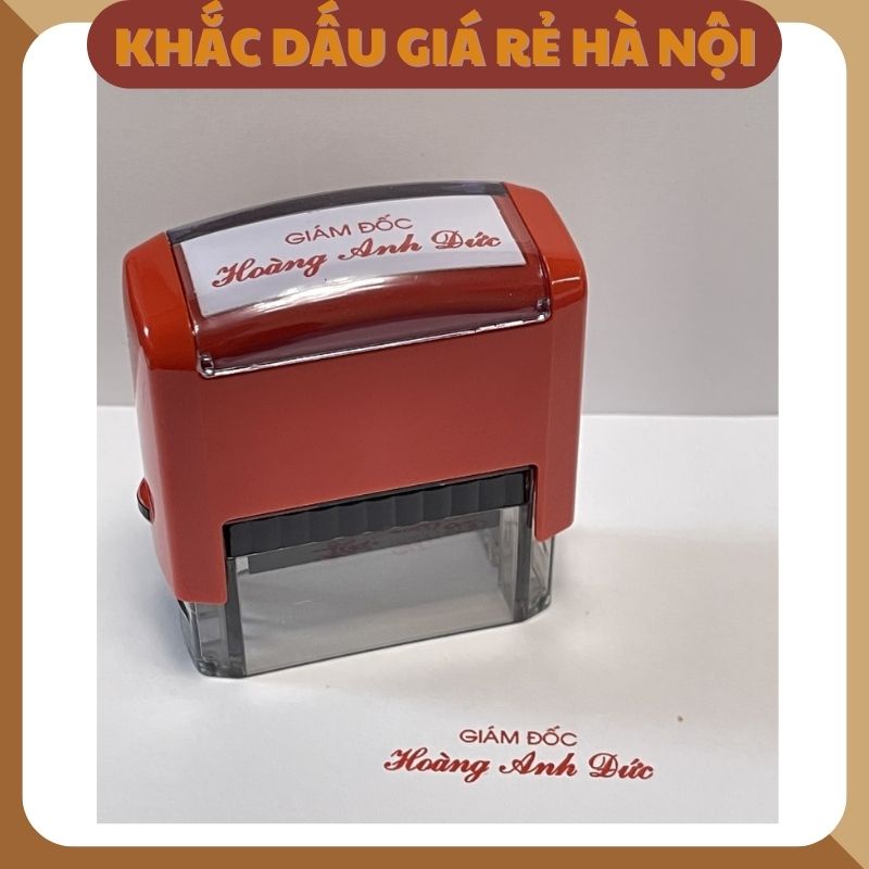 Khắc Con Dấu, Dấu Mộc Chức Danh Kèm Tên Theo Yêu Cầu Trodat Printy 4911 Màu Mực Đỏ Rõ Nét, Nhỏ Gọn Tiện Lợi