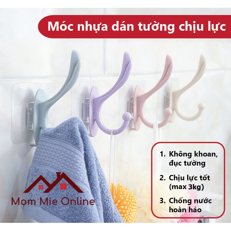 1 móc nhựa dán tường chịu lực bản lớn - J178