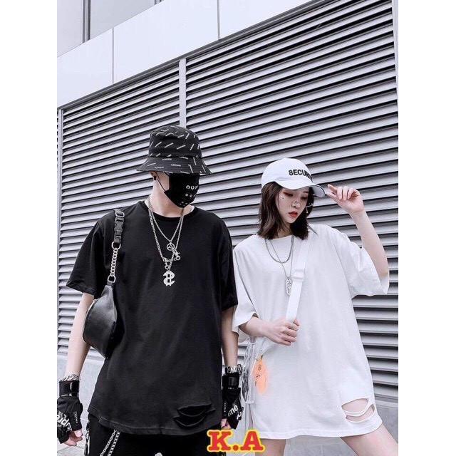 Áo thun tay lỡ Gấu 194 Unisex from rộng phong cách Ulzzang vải coton cao cấp dày dặn, co dãn - Form Rộng Kiểu Rách | BigBuy360 - bigbuy360.vn