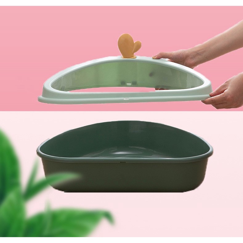 khay vệ sinh tam giác cho mèo