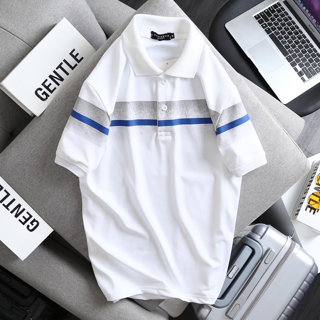 Áo thun nam POLO phối màu PEGASUS301 3M - Chất liệu cotton poly cực đẹp THE BASIC STORE