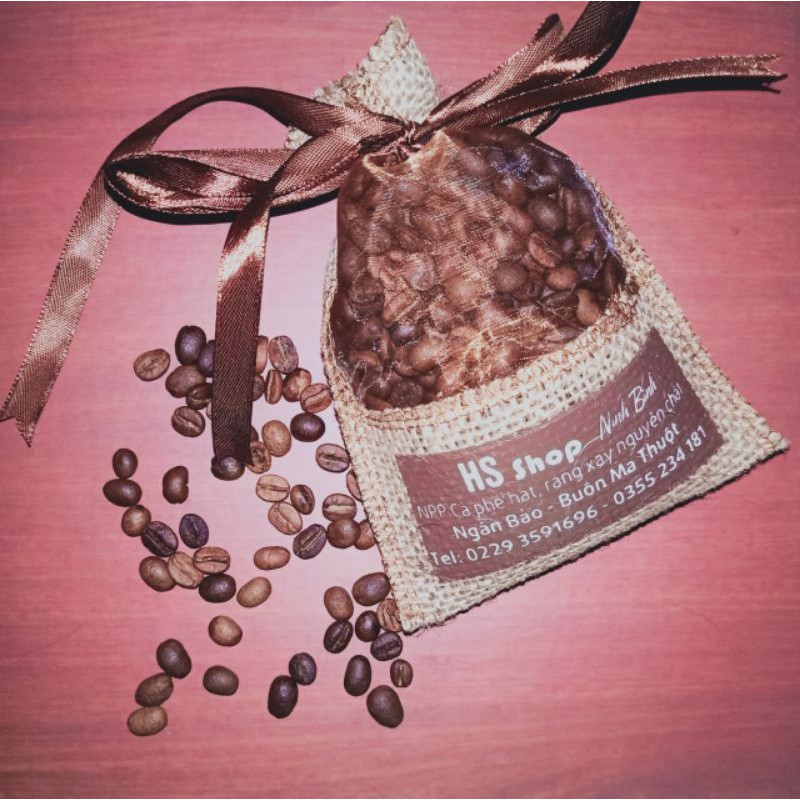 Túi thơm hạt Cà phê tự nhiên(100gr) khử mùi ÔTÔ - NPP HS shop