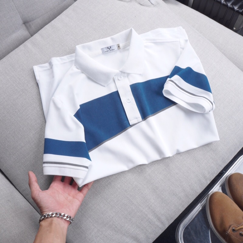 Áo thun polo Marc Color kẻ sọc phối màu độc đáo ASTD156