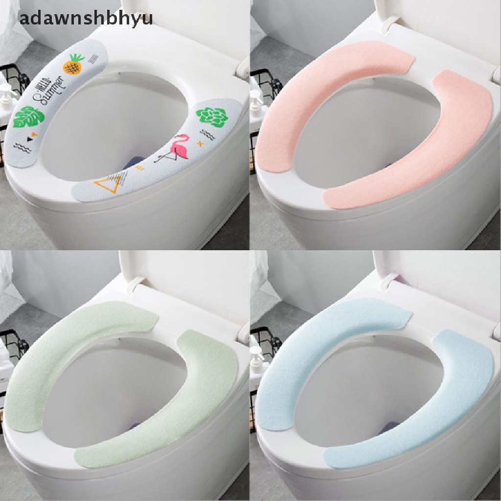 1 Cặp Vỏ Bọc Bệ Ngồi Bồn Cầu Giữ Ấm Giặt Được Tiện Lợi