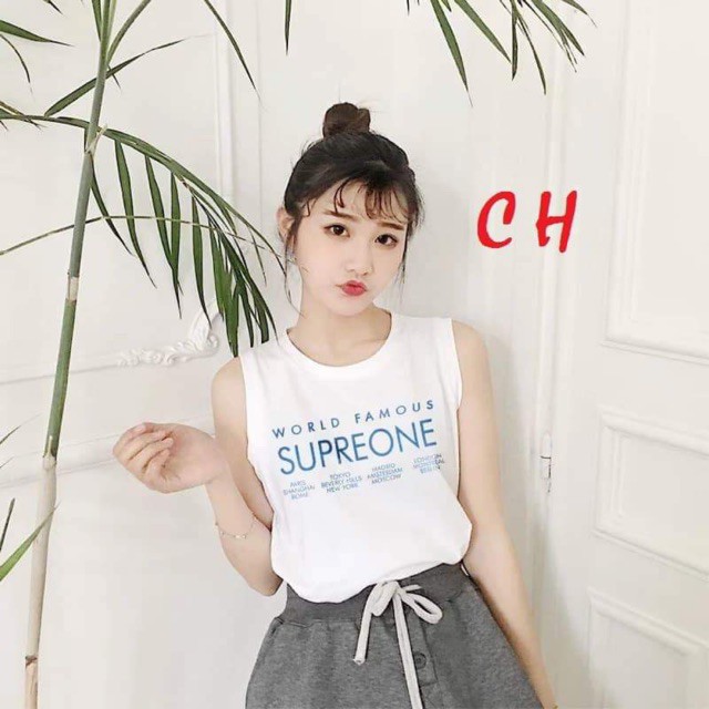[FREESHIP ĐƠN TỪ 50K] Áo ba lỗ SUPRE ONE chữ ngực COH0619