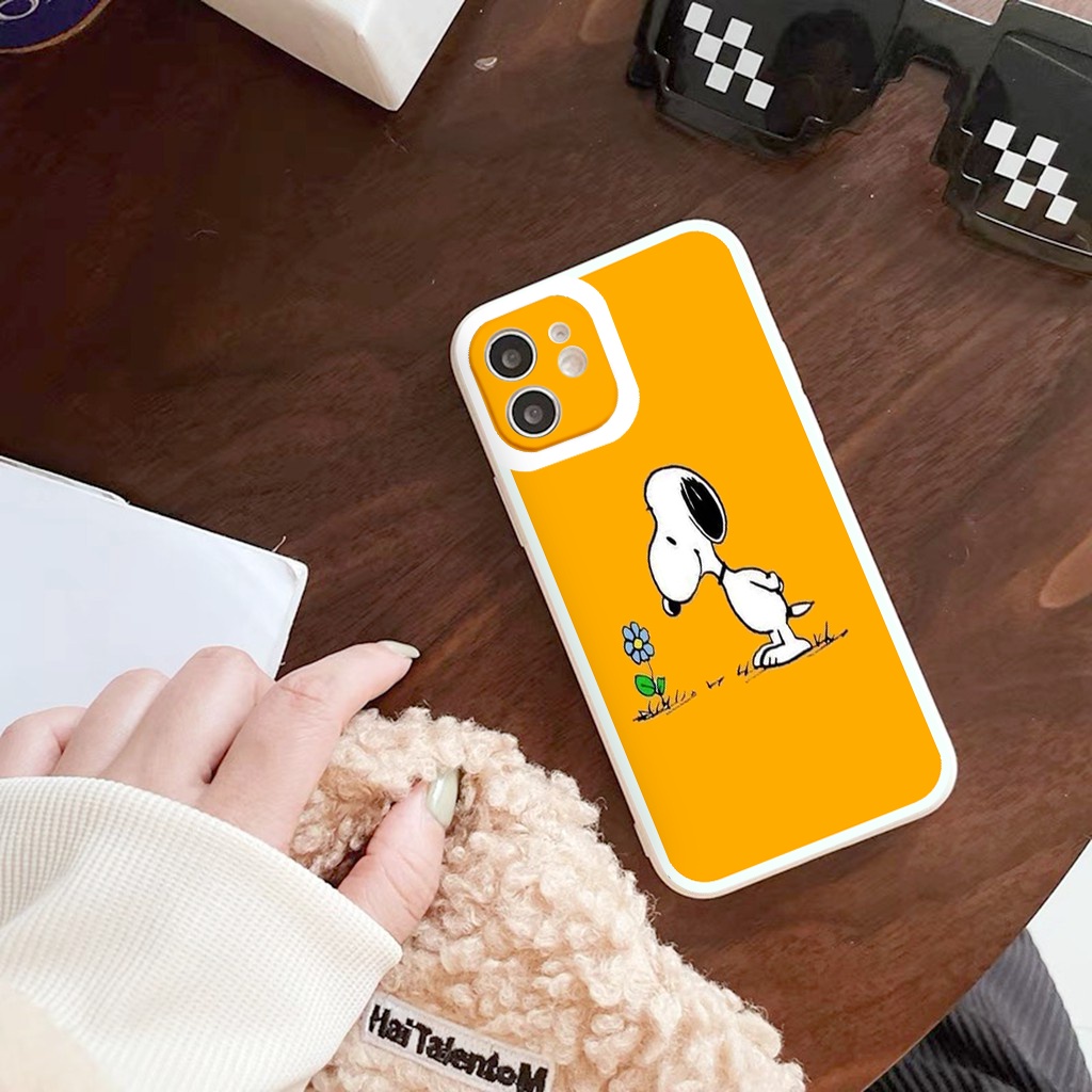 Ốp lưng iphone Chú chó trắng cạnh vuông  cho iphone 11 7plus 8plus x xsmax 11pro max 12pro 12promax13promax tr1081