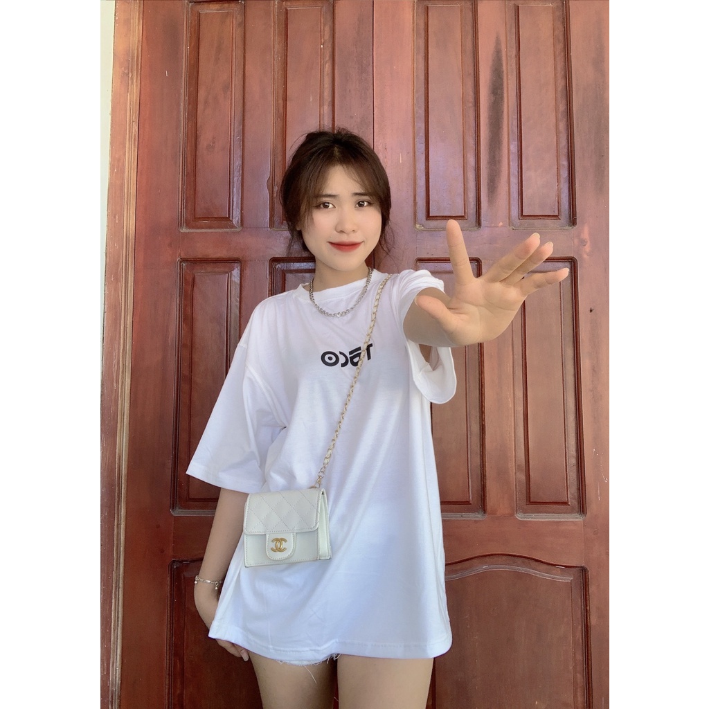 Áo thun Nam, Nữ KING BRAND - áo thun Unisex tay lỡ màu Trắng V7