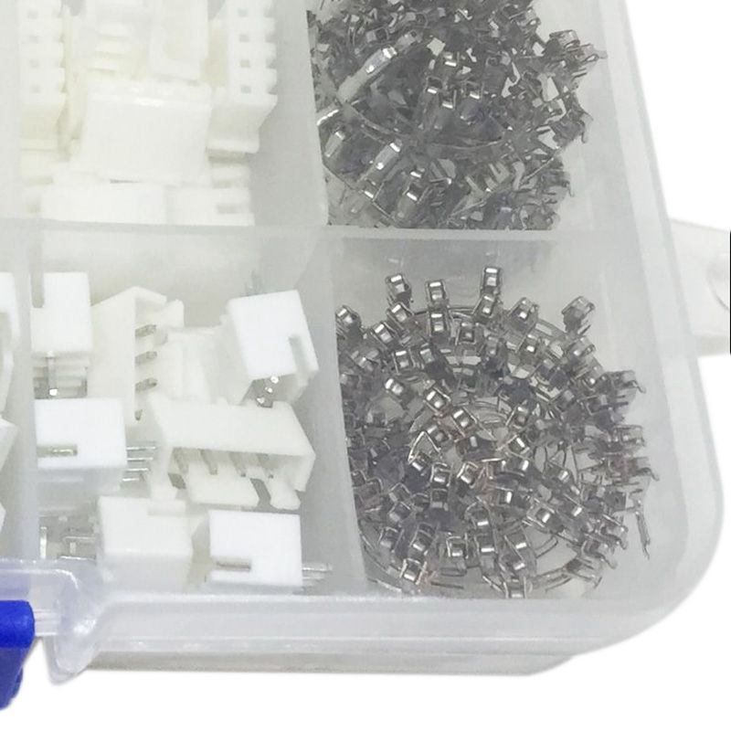 Set 250 bộ 50 bộ phận nối đầu cuối thẳng + đầu nối dây điện chữ Y 2.54mm XH2.54 2p 3p 4 pin
