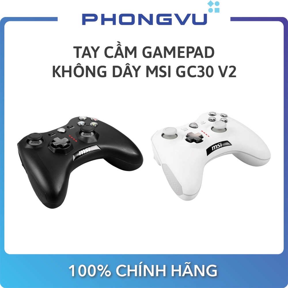 Tay cầm gamepad không dây MSI GC30 V2 (Đen) - Bảo hành 12 tháng