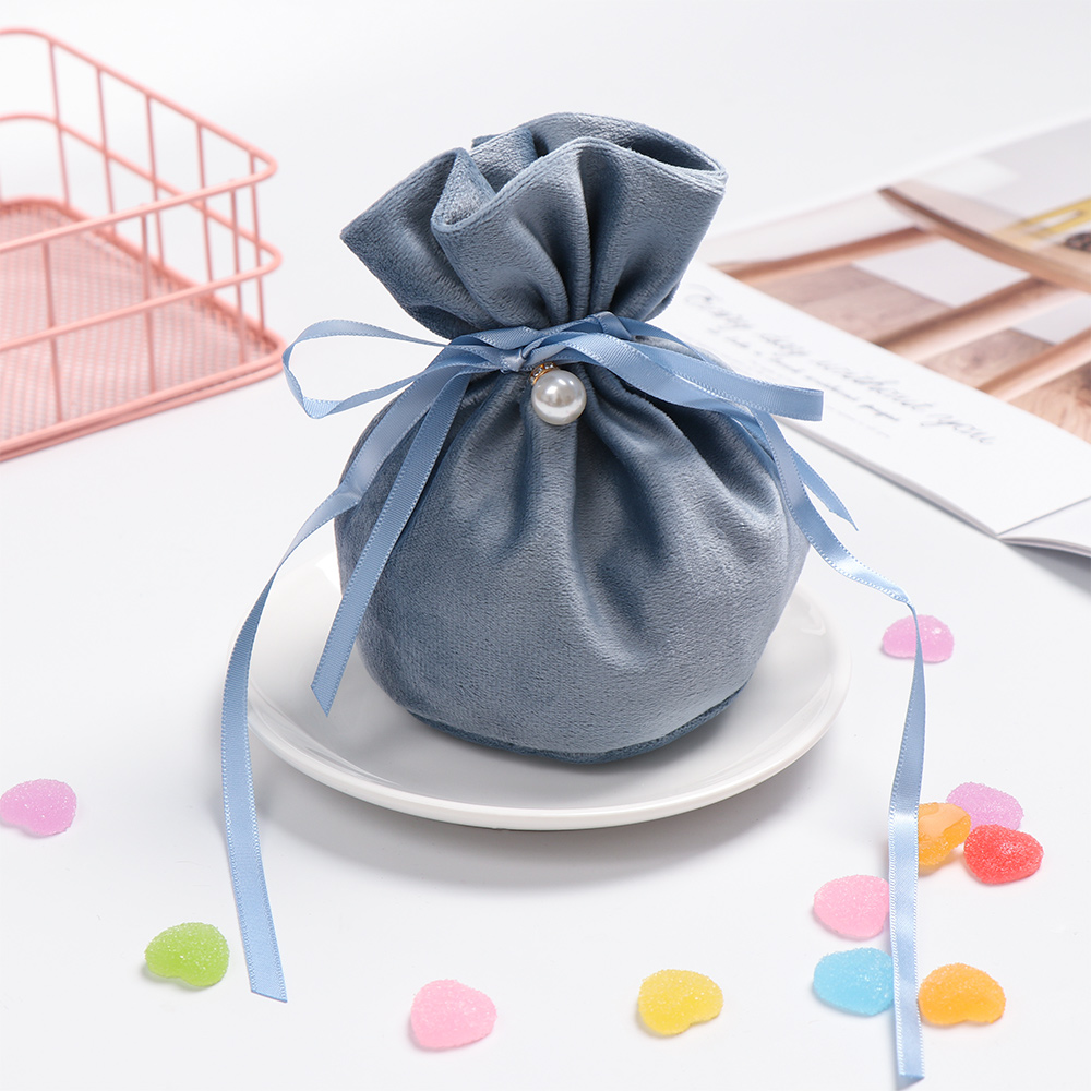 Túi Nhung Đựng Kẹo Thiết Kế Dây Rút Nhiều Màu Sắc Trang Trí Tiệc Cưới/Sinh Nhật