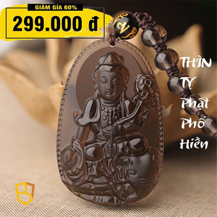 DÂY CHUYỀN BẢN MỆNH PHỔ HIỀN BỒ TÁT THẠCH ANH KHÓI