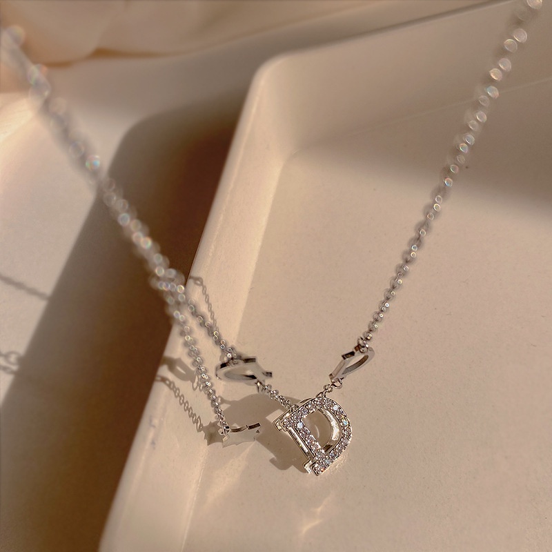 ❤️zheting ❤️ Titanium steel D-shaped women's necklace