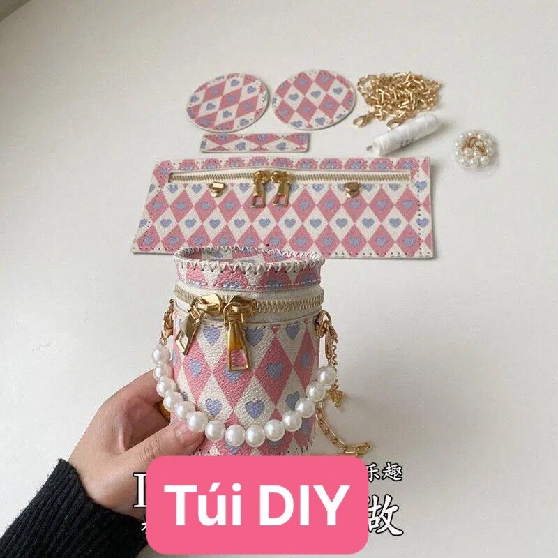 M43_Túi Quai Ngọc Dáng Tròn DIY Handmade