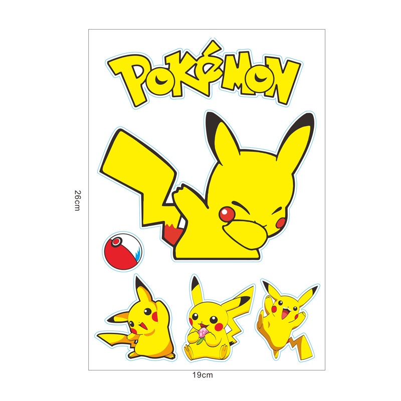 Tem decal sticker hình " PIKACHU " kiểu dáng độc đáo