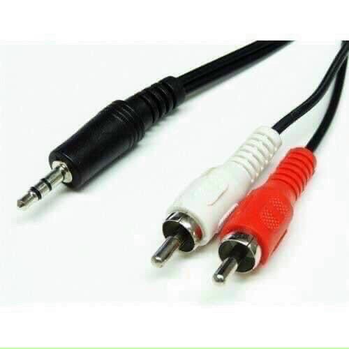 Dây loa máy tính jack tròn ra bông sen dài 3m, 5m, cáp AV kết nối điện thoại ra loa, amply, mixer chất lượng HD AUDIO