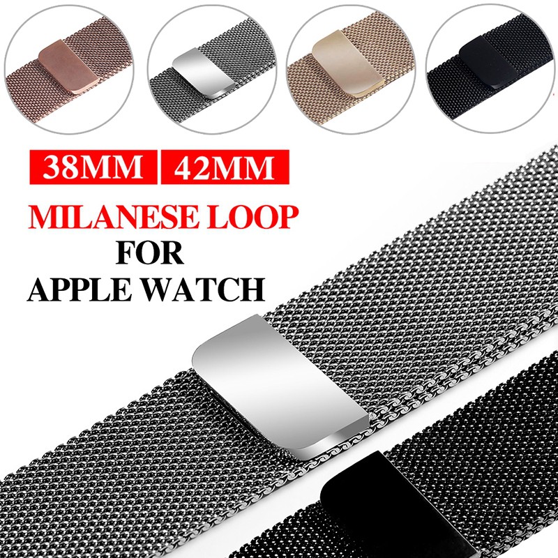 Dây Đeo Inox Milanese Cho Đồng Hồ Thông Minh Apple Watch 6 5 4 3 2 1 42mm 38mm Iwatch 40mm 44mm