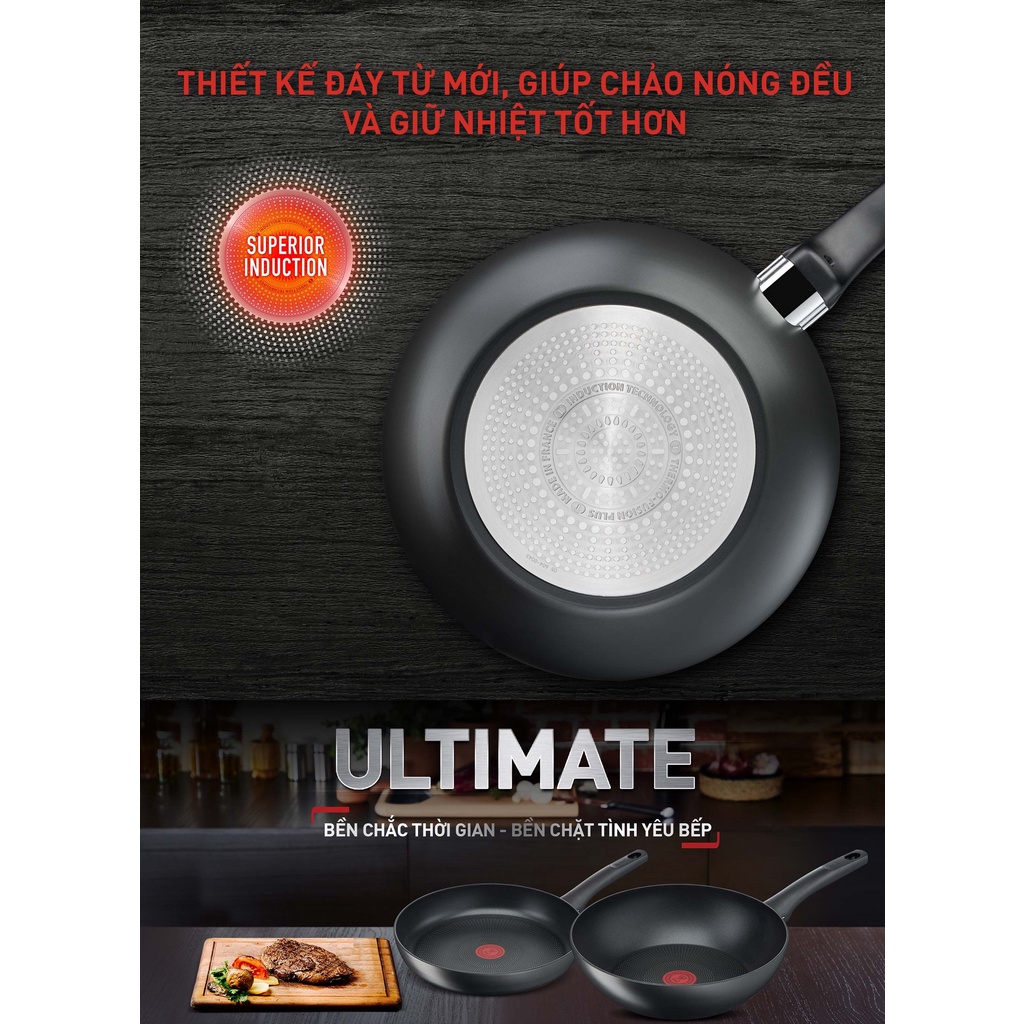 [LIFEMC11BPC -8% đơn 350K] Chảo chiên sâu lồng Tefal Ultimate 28cm
