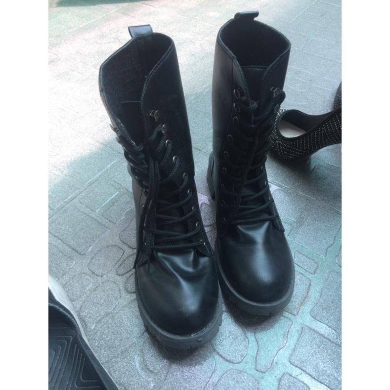 thanh lý giày boot da đen 👍