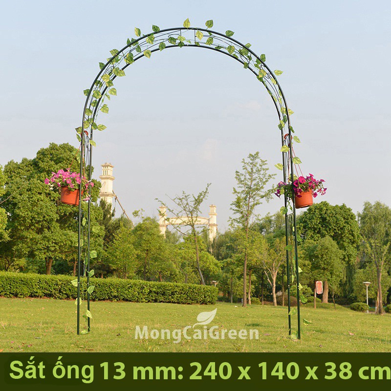 Khung cổng vòm màu xanhcho leo hoa hồng - khung cổng vòm trang trí hoa đám cưới, lễ hội 13mm