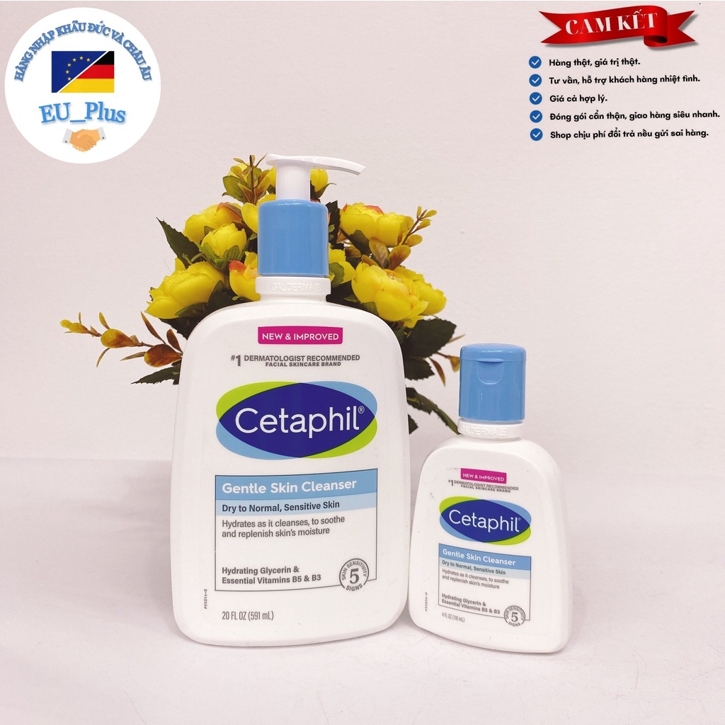 Sữa Rửa Mặt Dịu Nhẹ Cetaphil Gentle Skin Cleanser 591ml mẫu mới