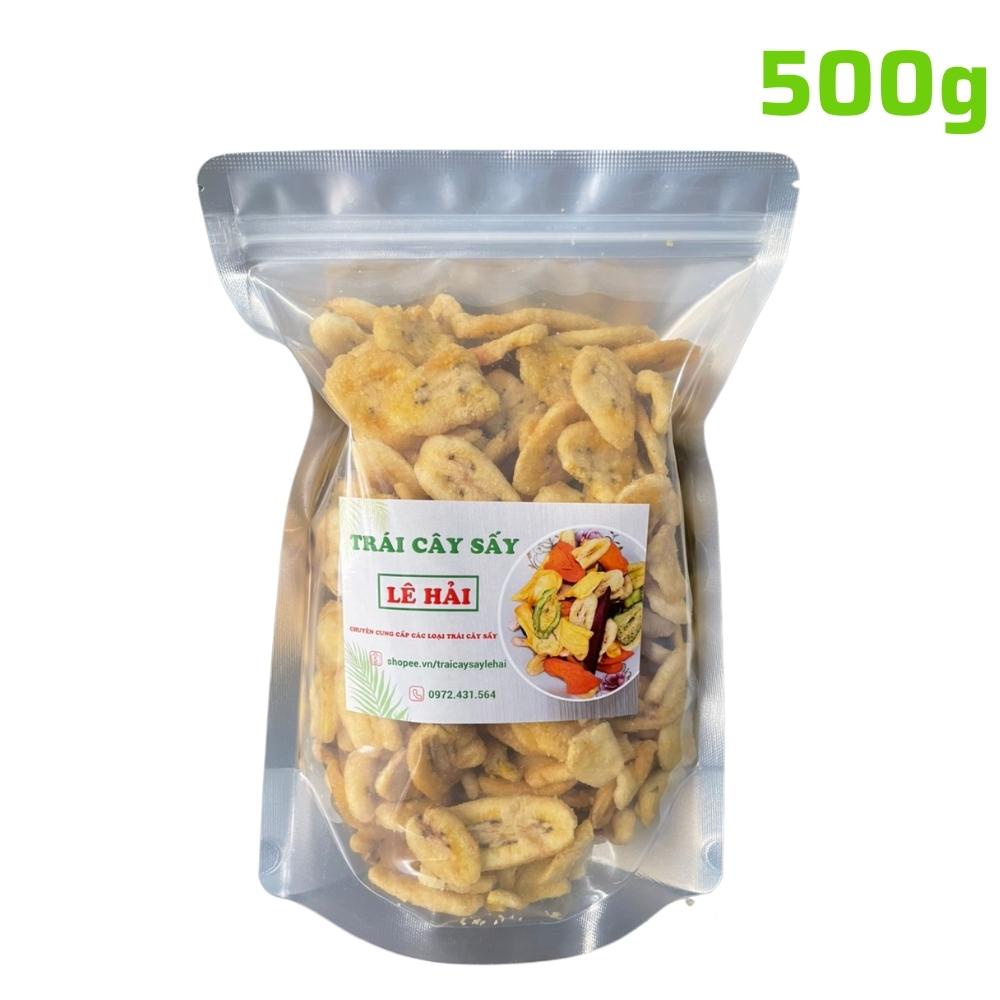 Chuối sấy giòn hàng gãy vở vụn 1kg Lê Hải ăn giòn rụm thơm ngon