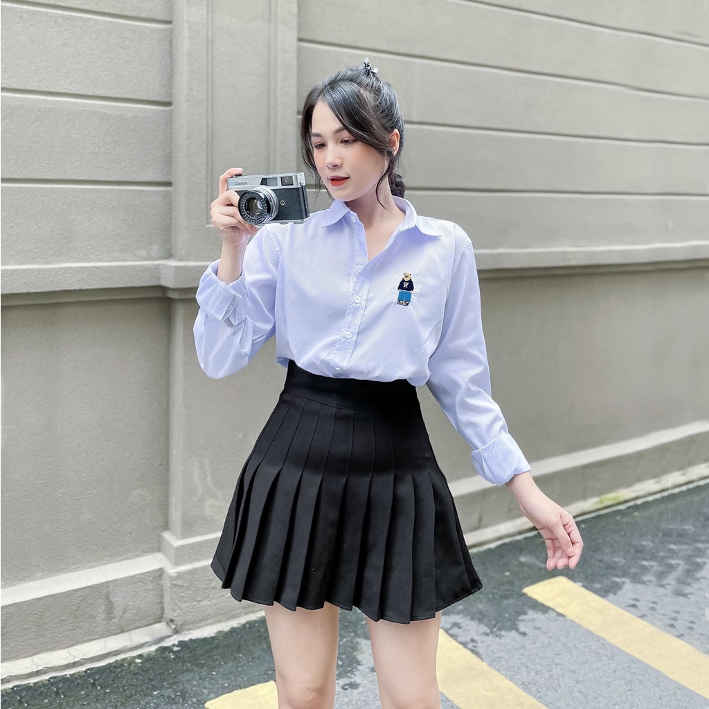 Áo Sơ Mi Tay Dài Who.A.U Hàng VNXK, Chất Vải Mềm Mịn