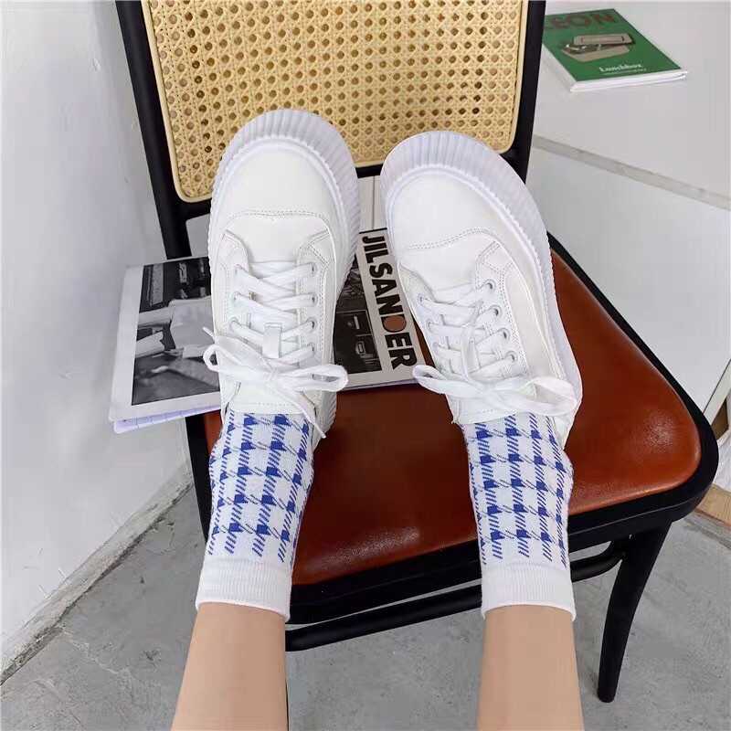 [ORDER] GIÀY ĐẾ SIÊU CAO ULZZANG ĐẾ BÁNH MỲ SỌC GIÀY CỔ THẤP MÀU TRẮNG