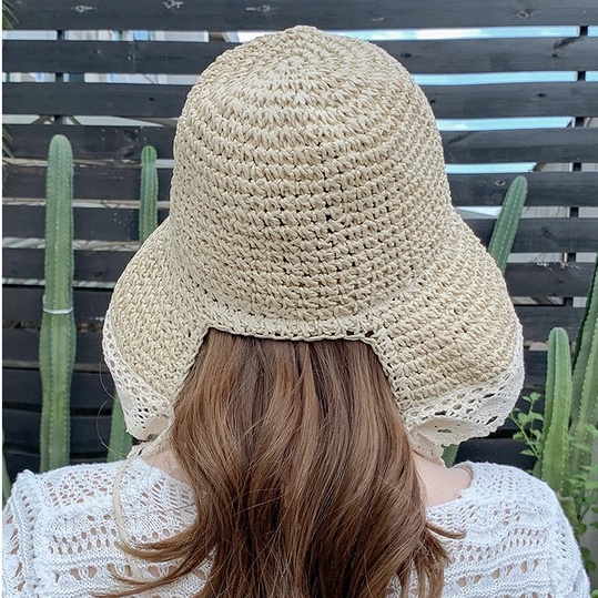 Nón Cói Rộng Vành Thắt Dây Che Nắng Đi Biển Thời Trang Mùa Hè Cho Nữ