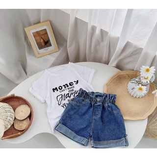 combo quần bò áo croptop cho bé