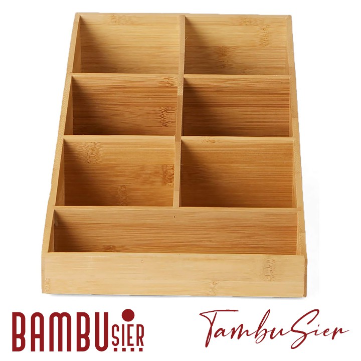 [BAMBOO] Khay đựng đồ đa năng 7 ngăn bằng tre cao cấp - khay đựng đồ bằng tre Việt Nam xuất khẩu [BAUSTIN-07]