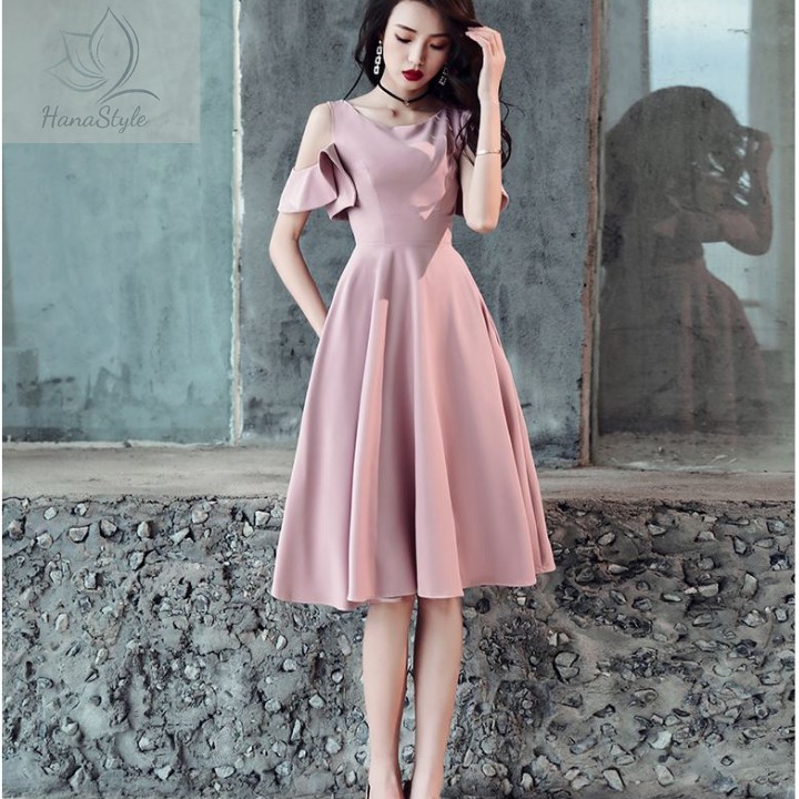 Đầm xòe cutout sang trọng HN029