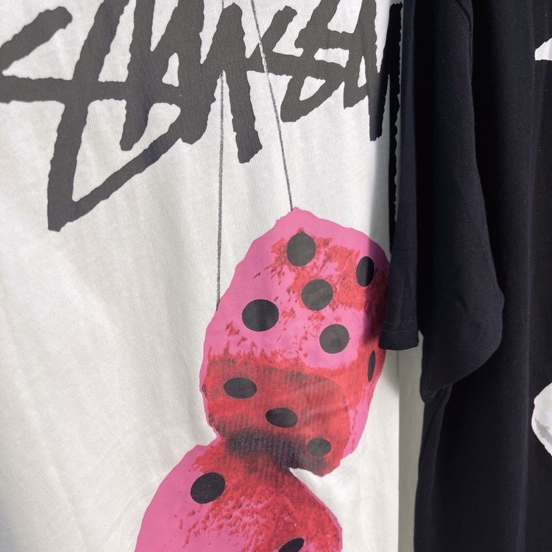 ⚡️ - Áo Tee Stussy Fuzzy Dice Tee Smoke/Black,áo phông Stussy, Áo thun Stussy
