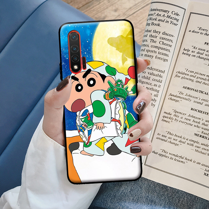 Ốp Điện Thoại Bằng Nhựa Mềm Viền Đen Hình Crayon Shin Chan Cho Sony X Xz Xz1 Compact Xz2 Prime Xz3 Xz4 Xz5 Xzp