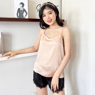 [ MUA 1 TẶNG 1 ] Áo hai dây lụa, áo ngủ nữ mặc nhà cao cấp, mềm mại Saturnight