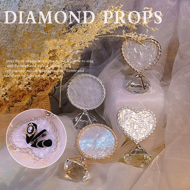 Khay Trưng Bày Móng Tay Giả Hình Tròn / Trái Tim Nhiều Màu Sắc DIY