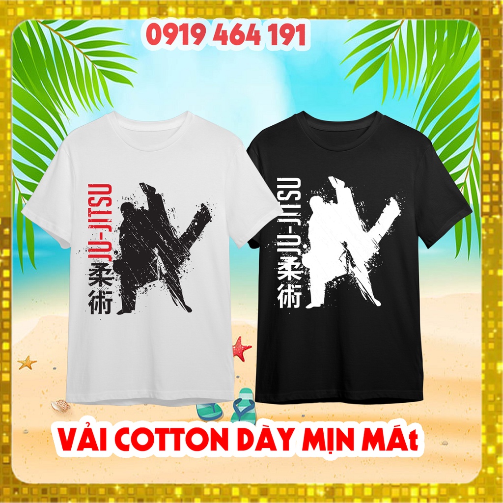 Áo thun võ Thuật - Kick Boxing - karate, phong cách hàn quốc, vải cotton dày mịn mát