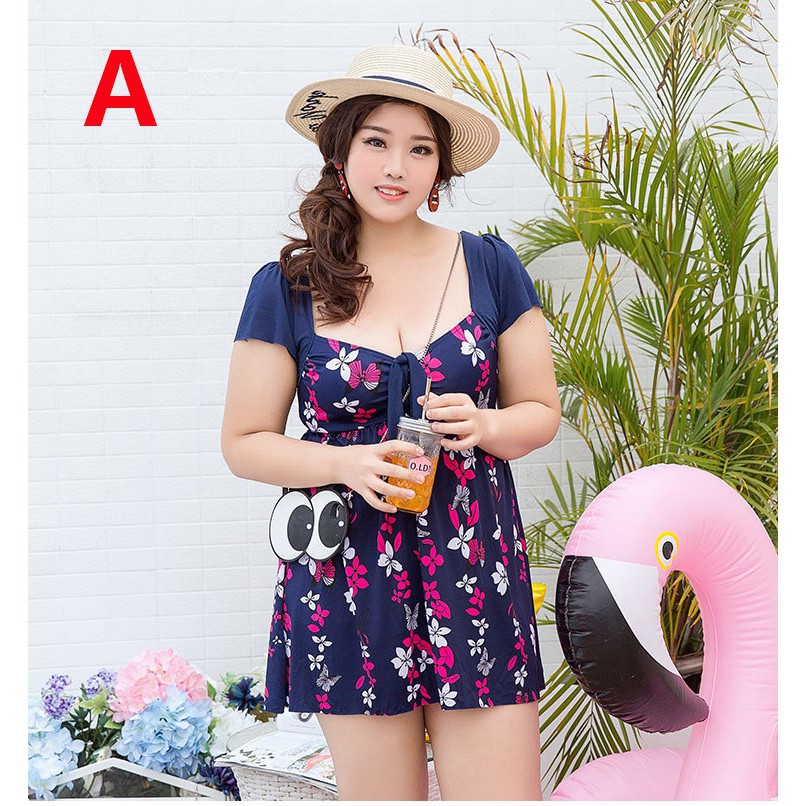 FREESHIP ĐƠN 99K_ Plus Size Women Swimwear Beachwear Floral Dress Swimming Suit Swimsuits | BigBuy360 - bigbuy360.vn
