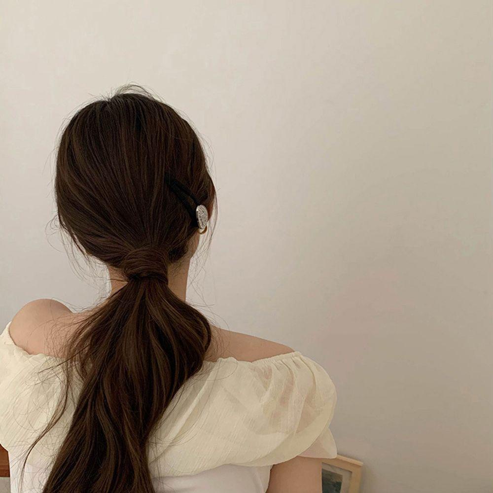 Kẹp Tóc Vải Đính Kim Cương Dễ Thương Dành Cho Nữ