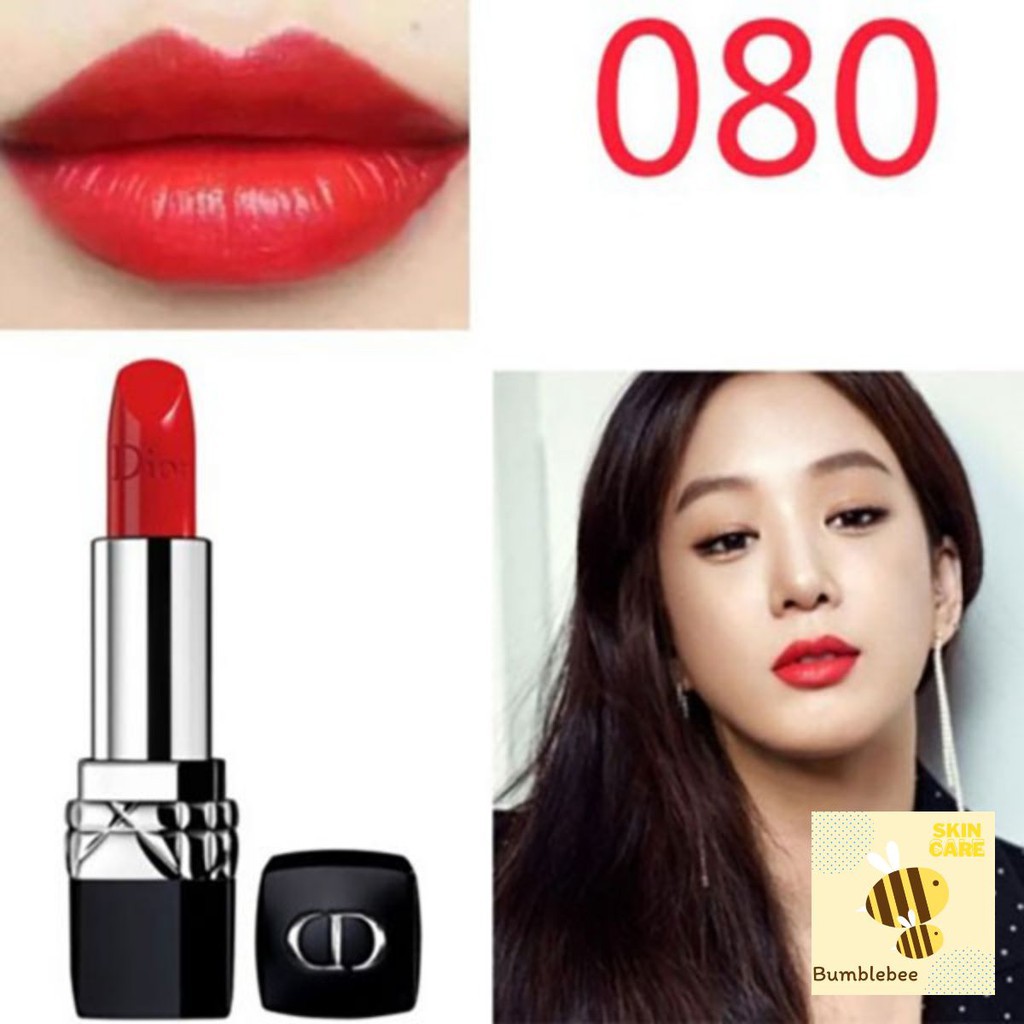 (Unbox) Son Dior Rouge Màu 080 Red Smile - ĐỎ TƯƠI TRẺ TRUNG, QUYẾN RŨ - kiwikiwi