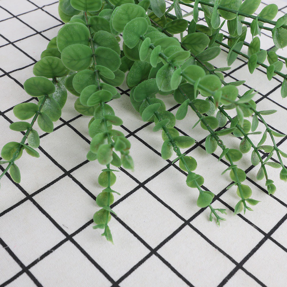 12 Cành cây khuynh diệp bằng nhựa dùng trang trí bó hoa/ nhà cửa/ tiệc cưới