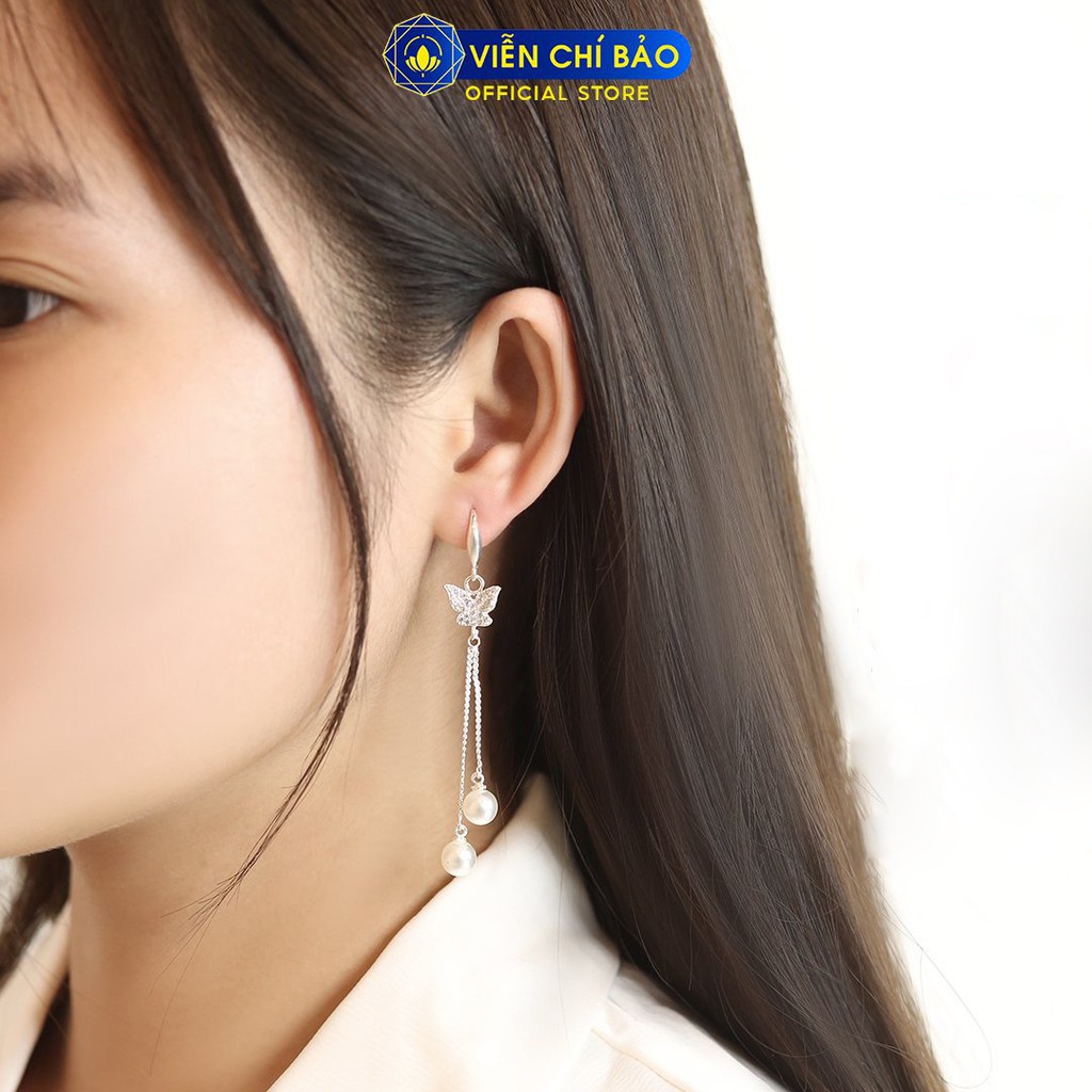 Bông tai bạc nữ Butterfly chất liệu bạc 925 thời trang phụ kiện trang sức nữ thương hiệu Viễn Chí Bảo B400083