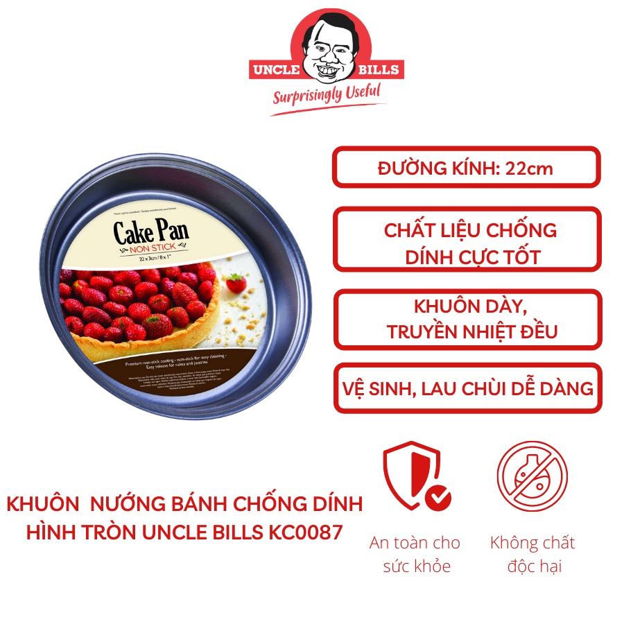 Khuôn nướng bánh Uncle Bills KC0087 (Xám)