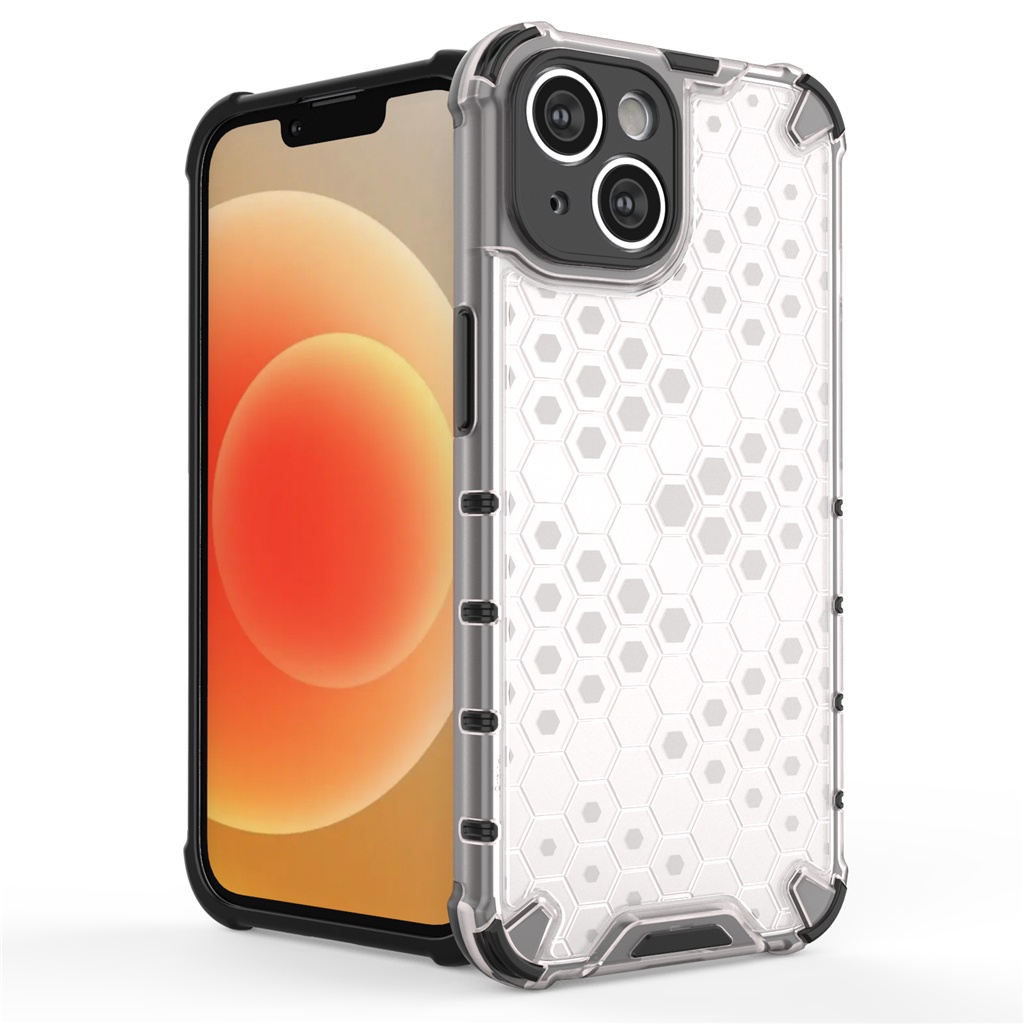 Ốp Điện Thoại Nhựa Cứng Trong Suốt Chống Sốc Họa Tiết Tổ Ong Cho Iphone XS Max X XR SE 8 7 Plus