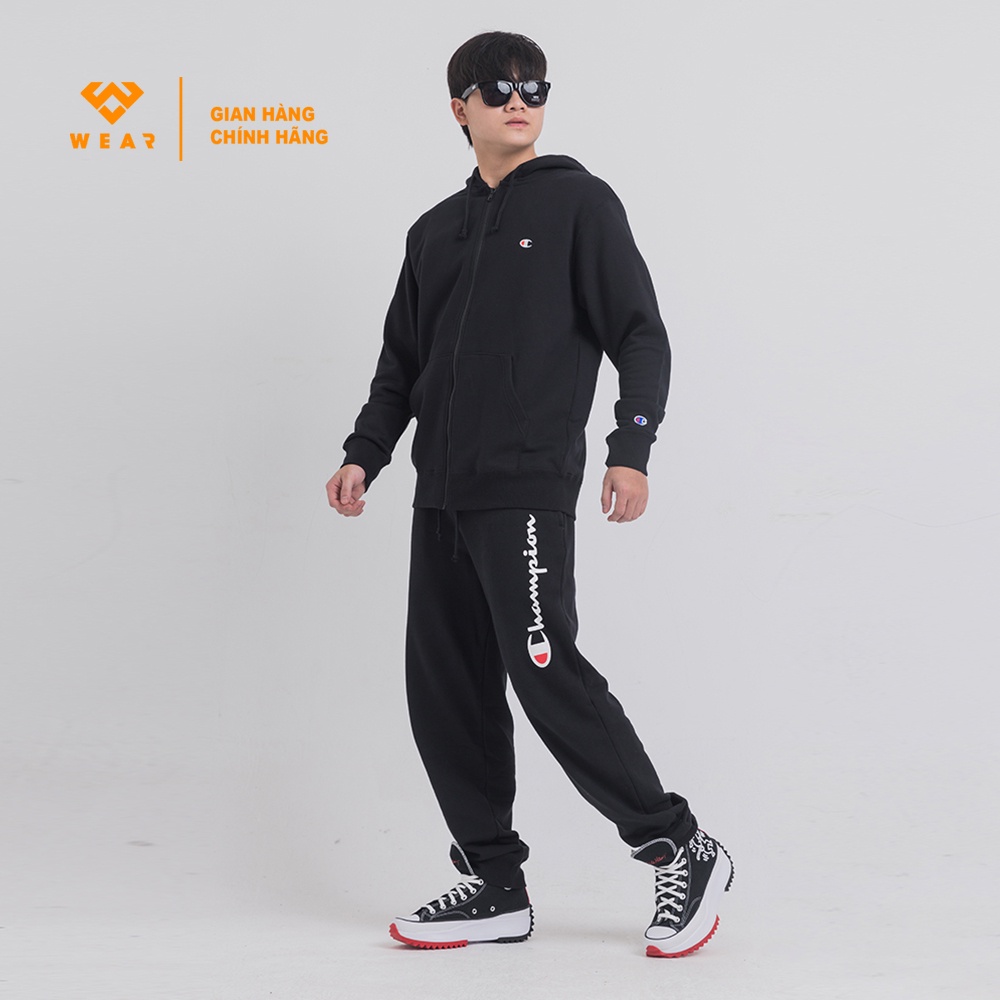 Áo Hoodie Champion JP C Full Zip - Black - C3Q103BLK