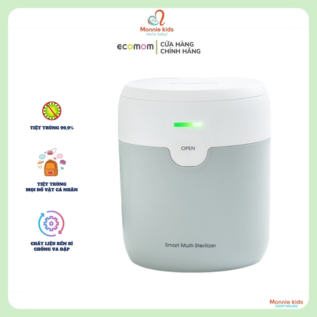 Máy tiệt trùng cầm tay tia UV Ecomom ECO-203, máy tiệt trùng di động cho bé - Monnie Kids