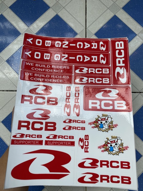 Sét tem logo rcb racing