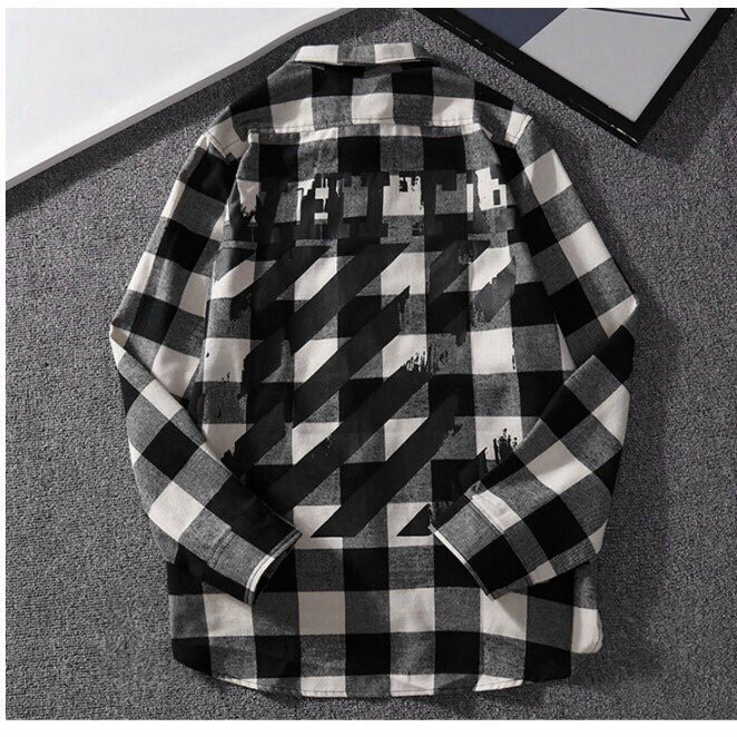 Áo Khoác Sơ Mi FLANNEL CARO WHITE CAO CẤP TRẺ TRUNG CÁ TÍNH