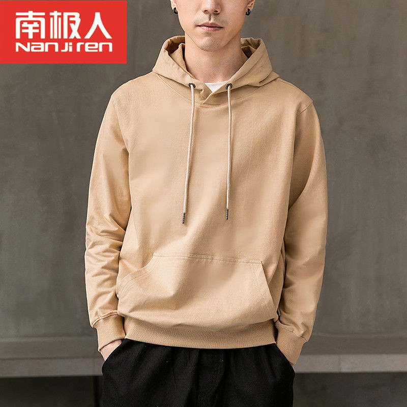 Áo Hoodie Cotton Màu Đỏ Trơn Phong Cách Trung Hoa Thời Trang